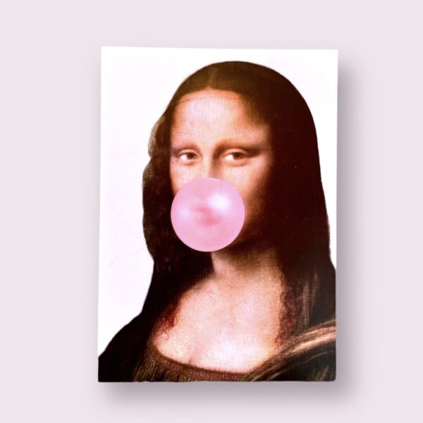 Ansichtkaart Mona Lisa bubblegum