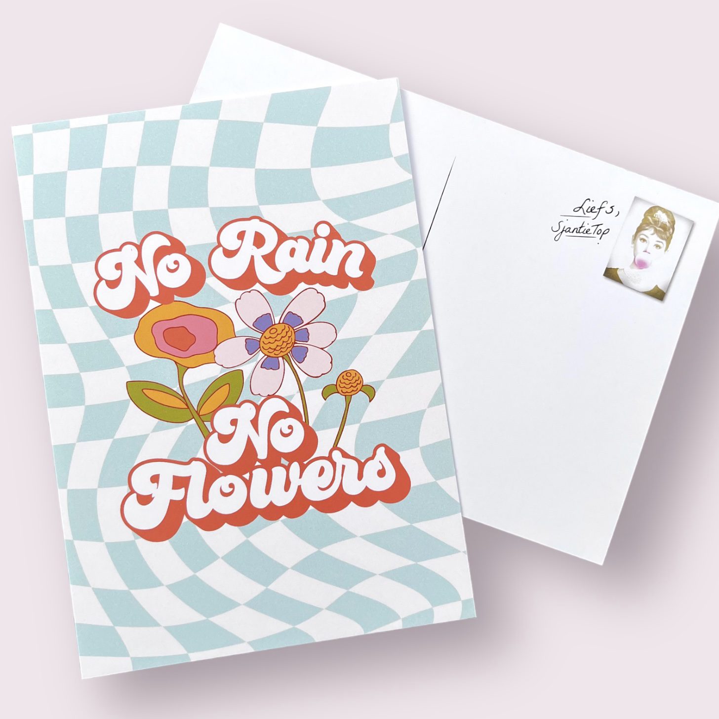 Ansichtkaart No Rain No Flowers - Afbeelding 2